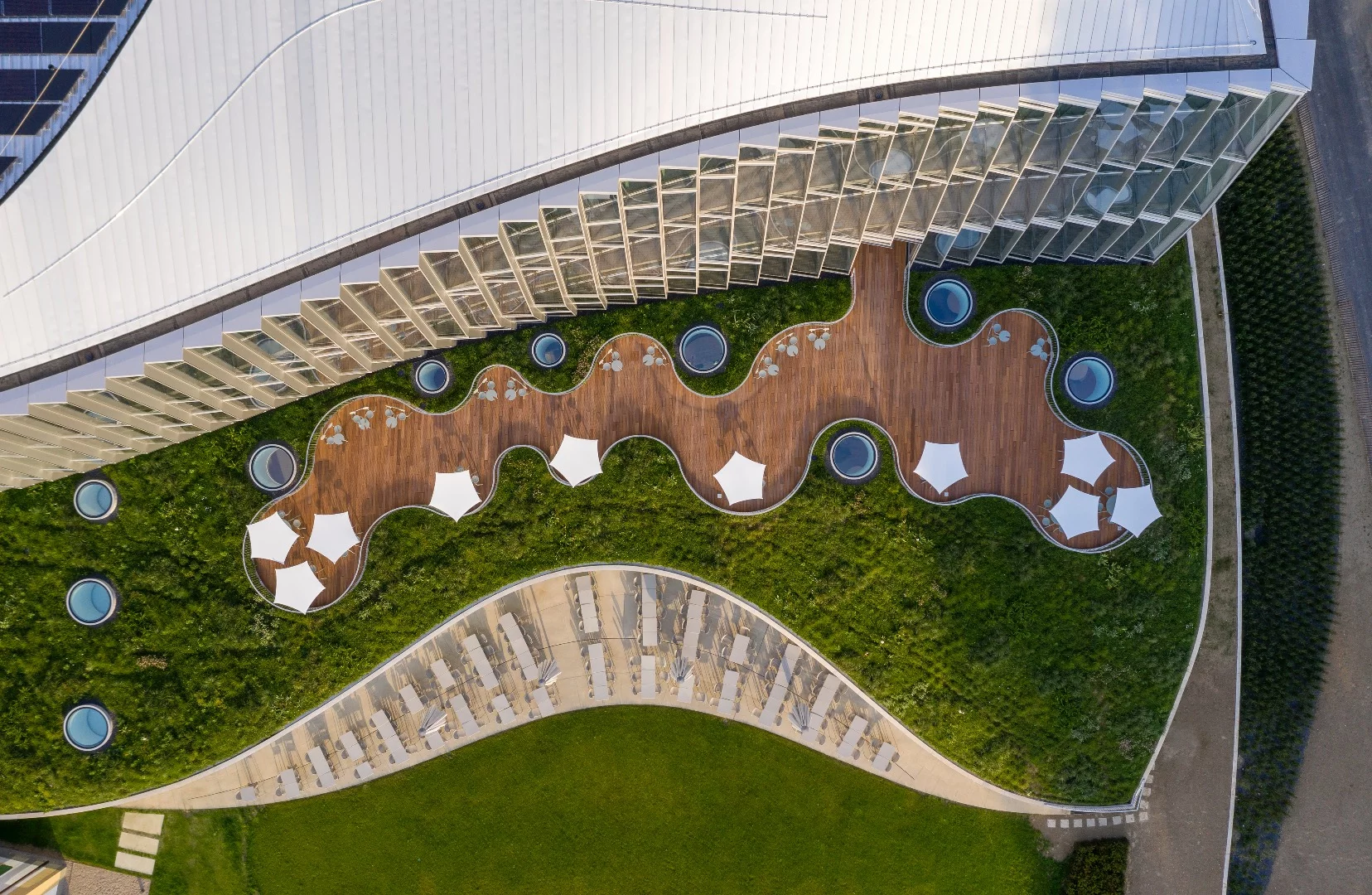 The Olympic House also features a section of green roof