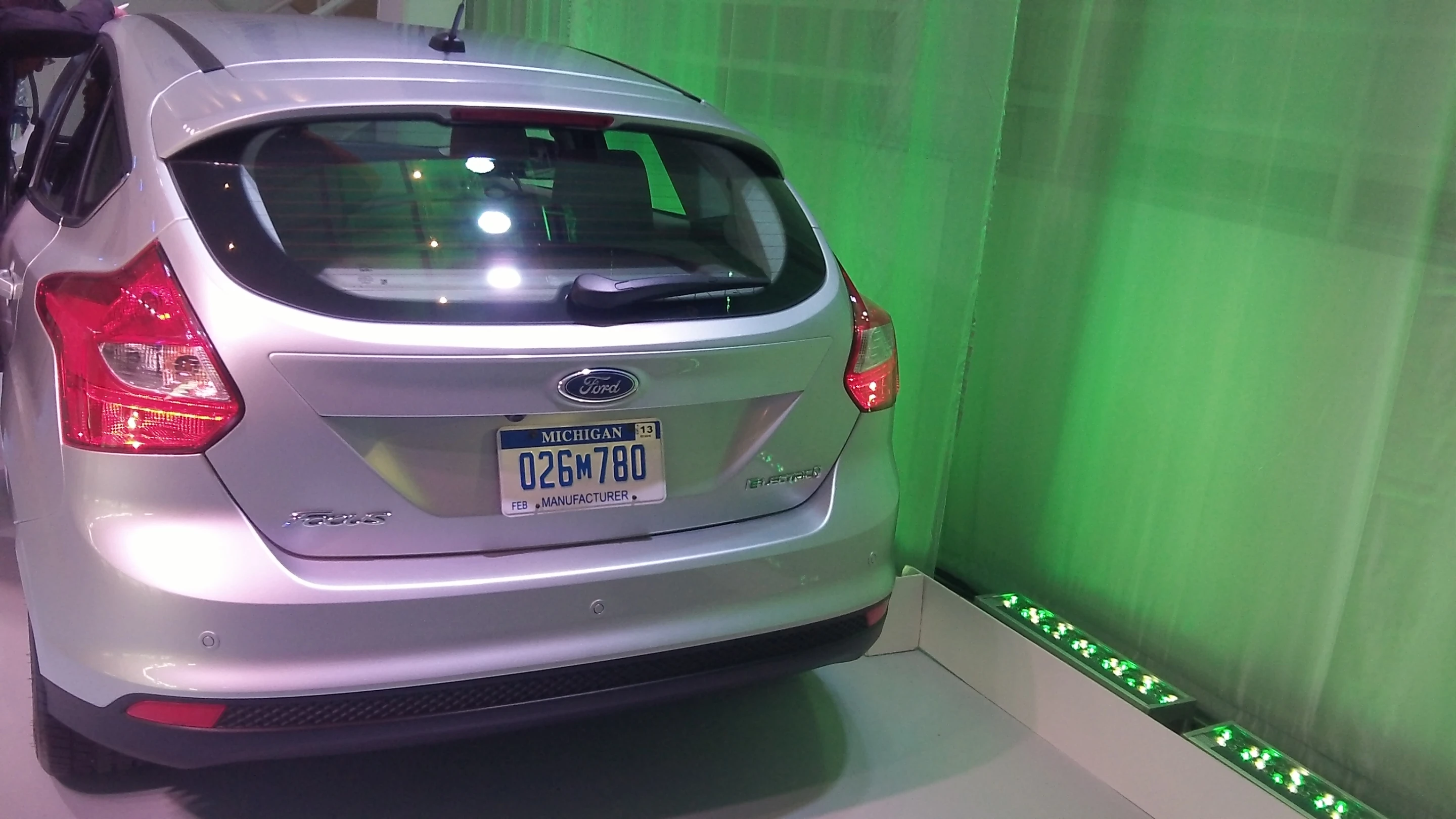 The Ford Focus Electric on display in New York City