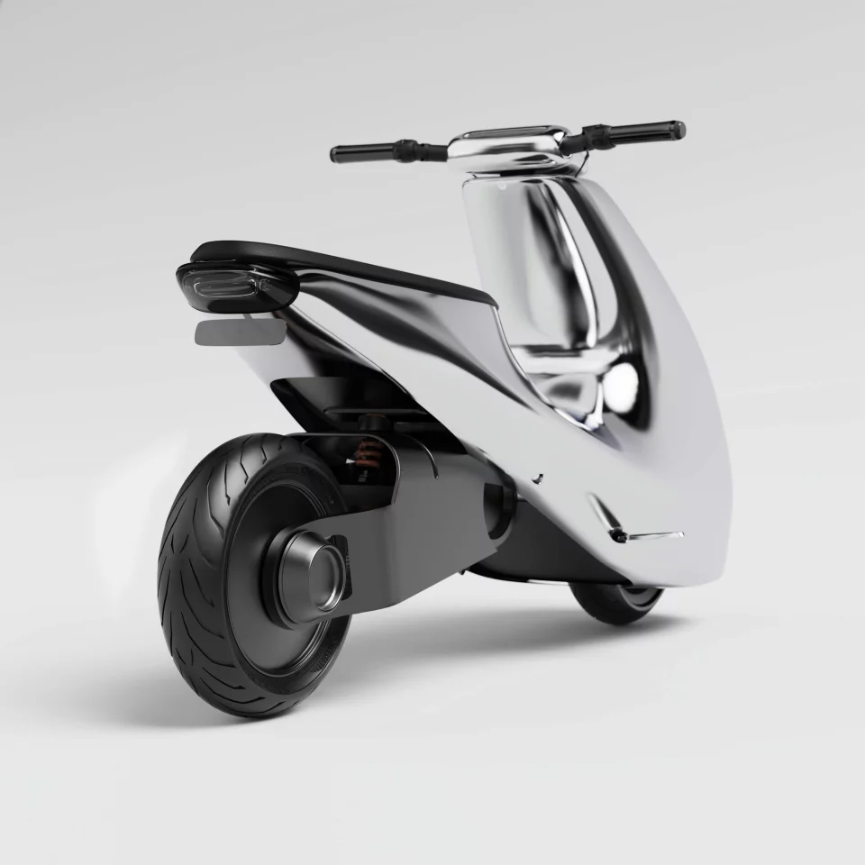 The Nano e-scooter features a 4-kW electric motor built into the rear hub