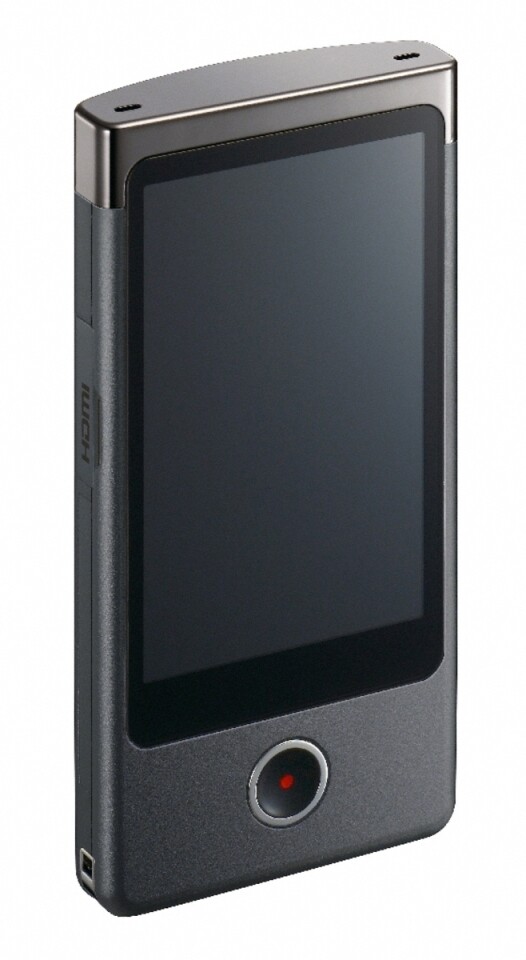 The Bloggie Touch has a 3-inch capacitive touchscreen display with a dedicated movie record button sitting underneath