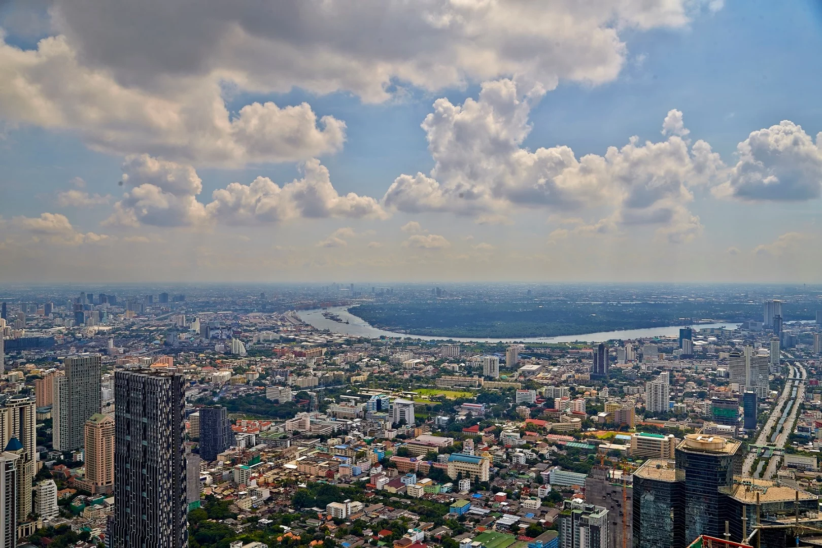 A view of the river from the 77th floor of the MahaNakhon