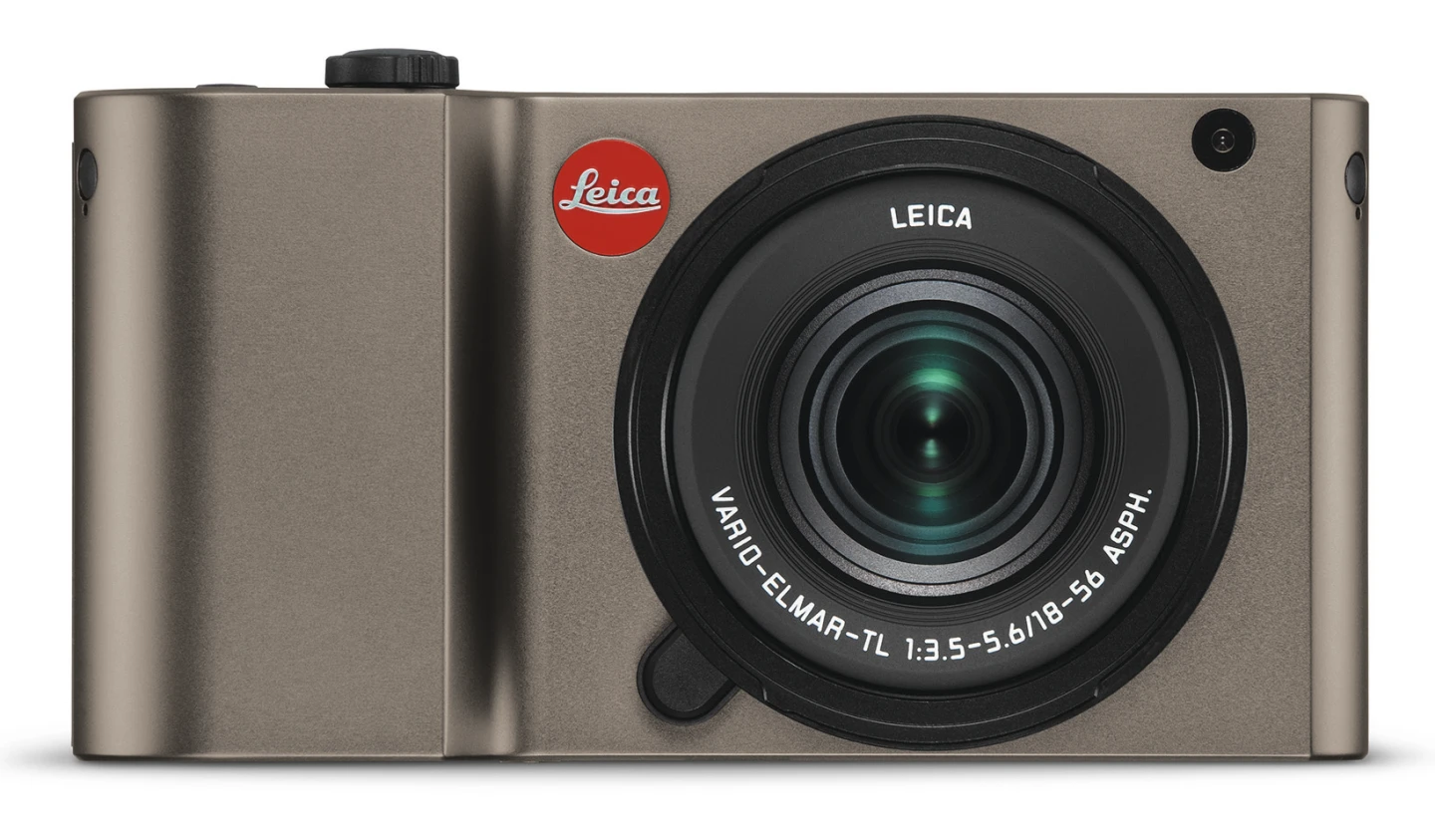 The titanium version of the Leica TL has a bevelled edge detail to the top and bottom plates