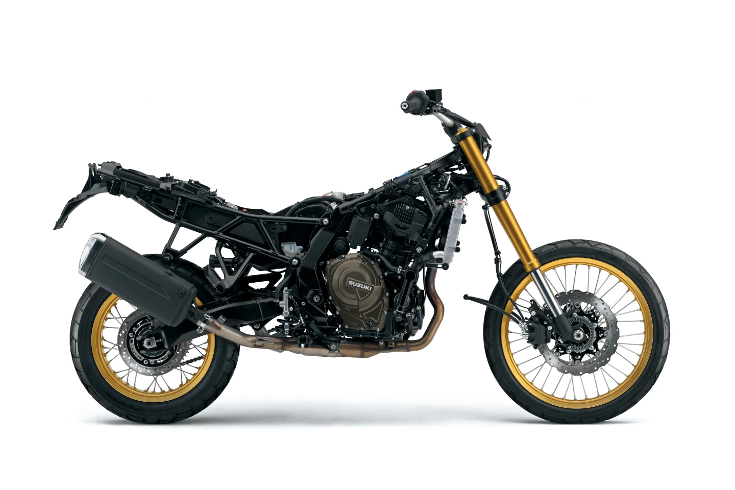 Suzuki designed a new steel frame especially for the all-terrain nature of the 2023 V-Strom 800DE
