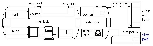 Aquarius Reef Base floor plan (Image: NOAA)