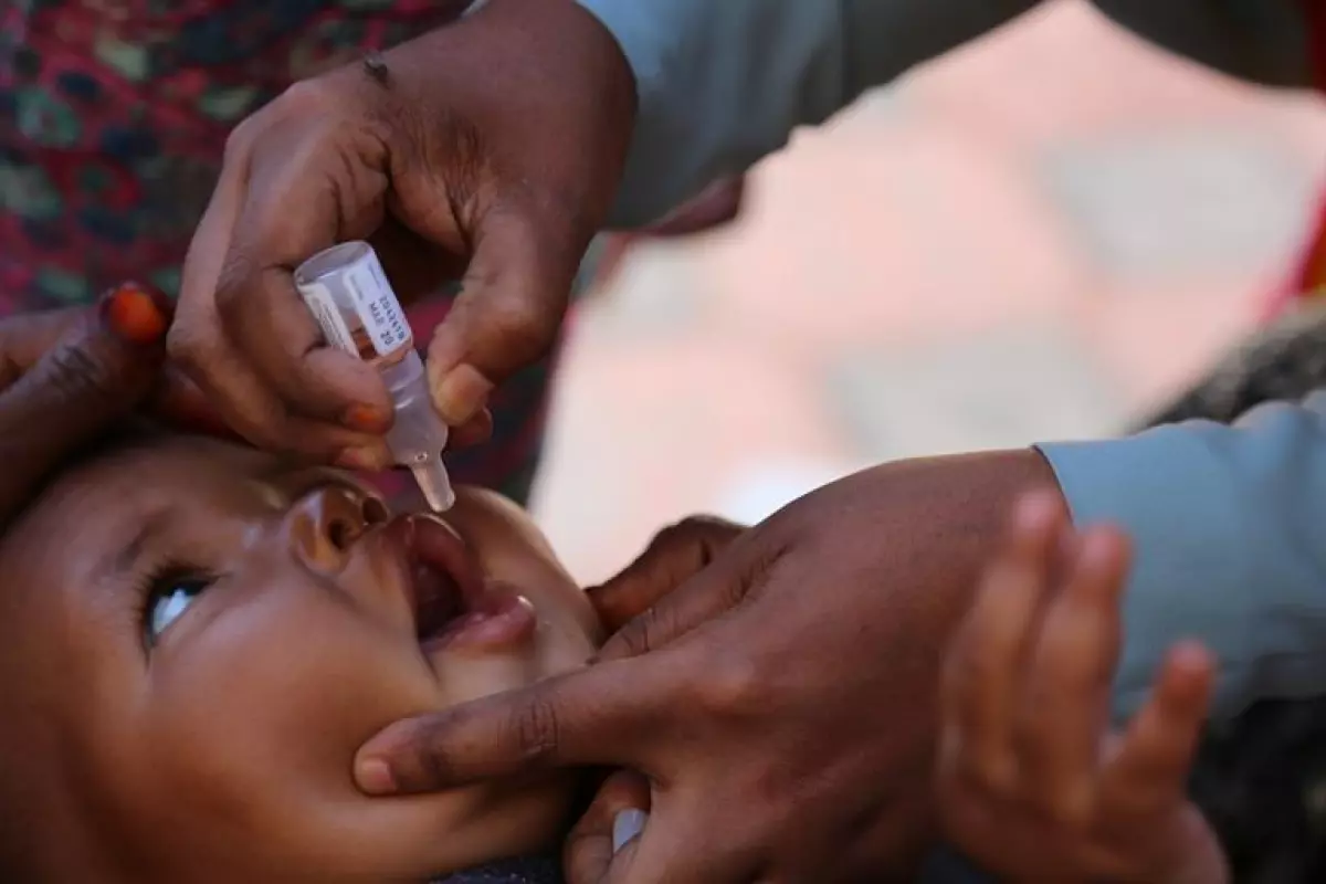 Global vaccination strategies have resulted in polio cases dropping from 350,000 to just 33 in a few decades