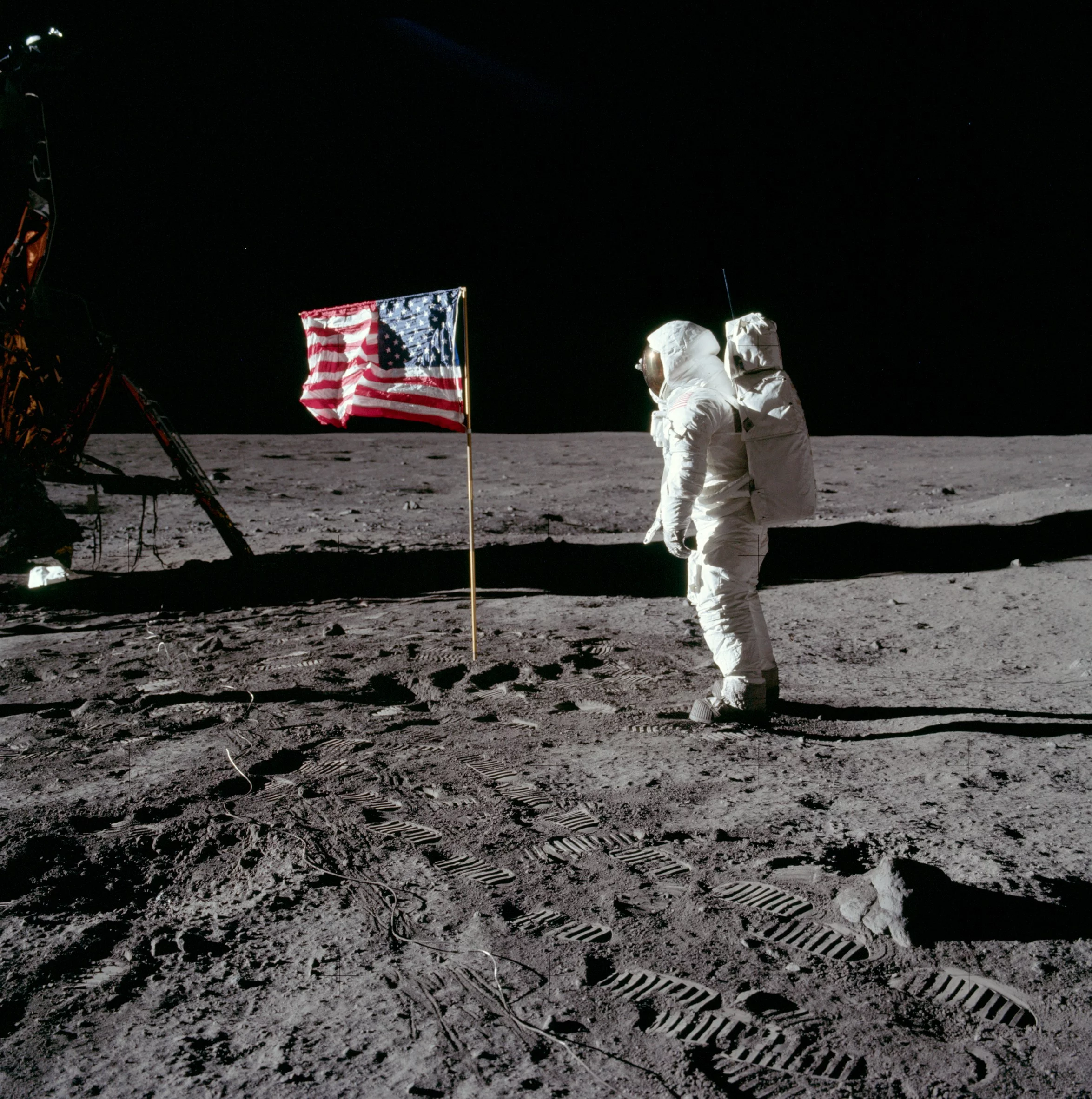 Buzz Aldrin went without the option of 3D printing spare parts out of lunar materials (Photo: NASA)