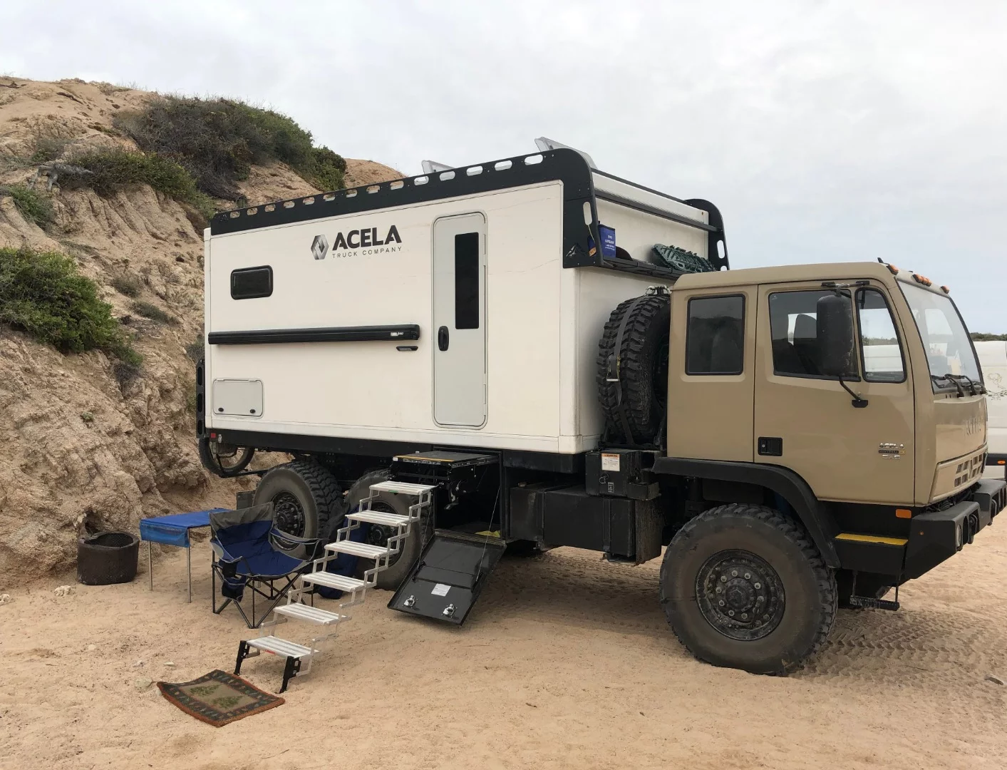 A previous Acela-based expedition truck