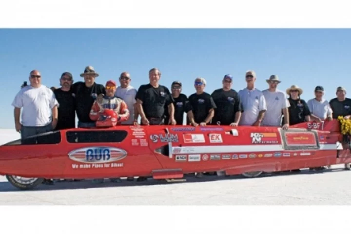 The BUB 7 Streamliner set a new land speed record of more than 367mph to be the world's fastest motorcycle