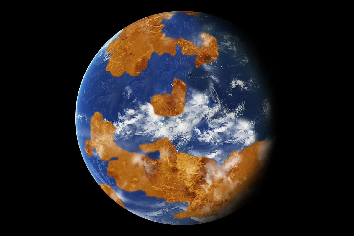Simulations suggest that if ancient Venus had an ocean, tidal forces may have slowed the planet's rotation speed down to the point that the ocean evaporated