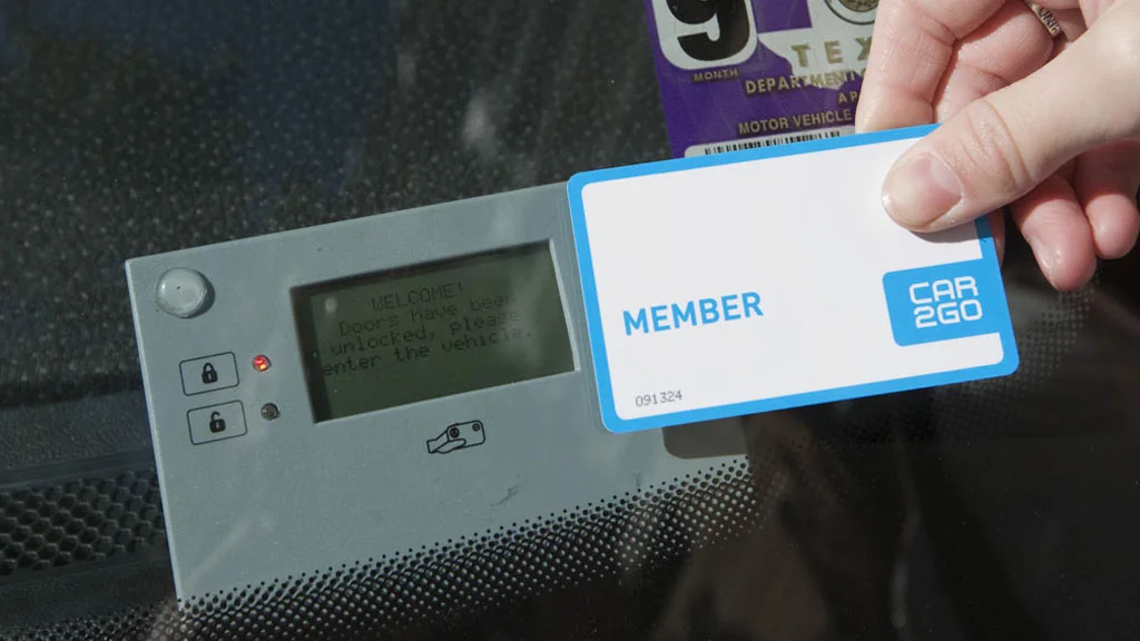 Registered members will have to wave their card to a reader behind the windscreen to gain entry to the cars
