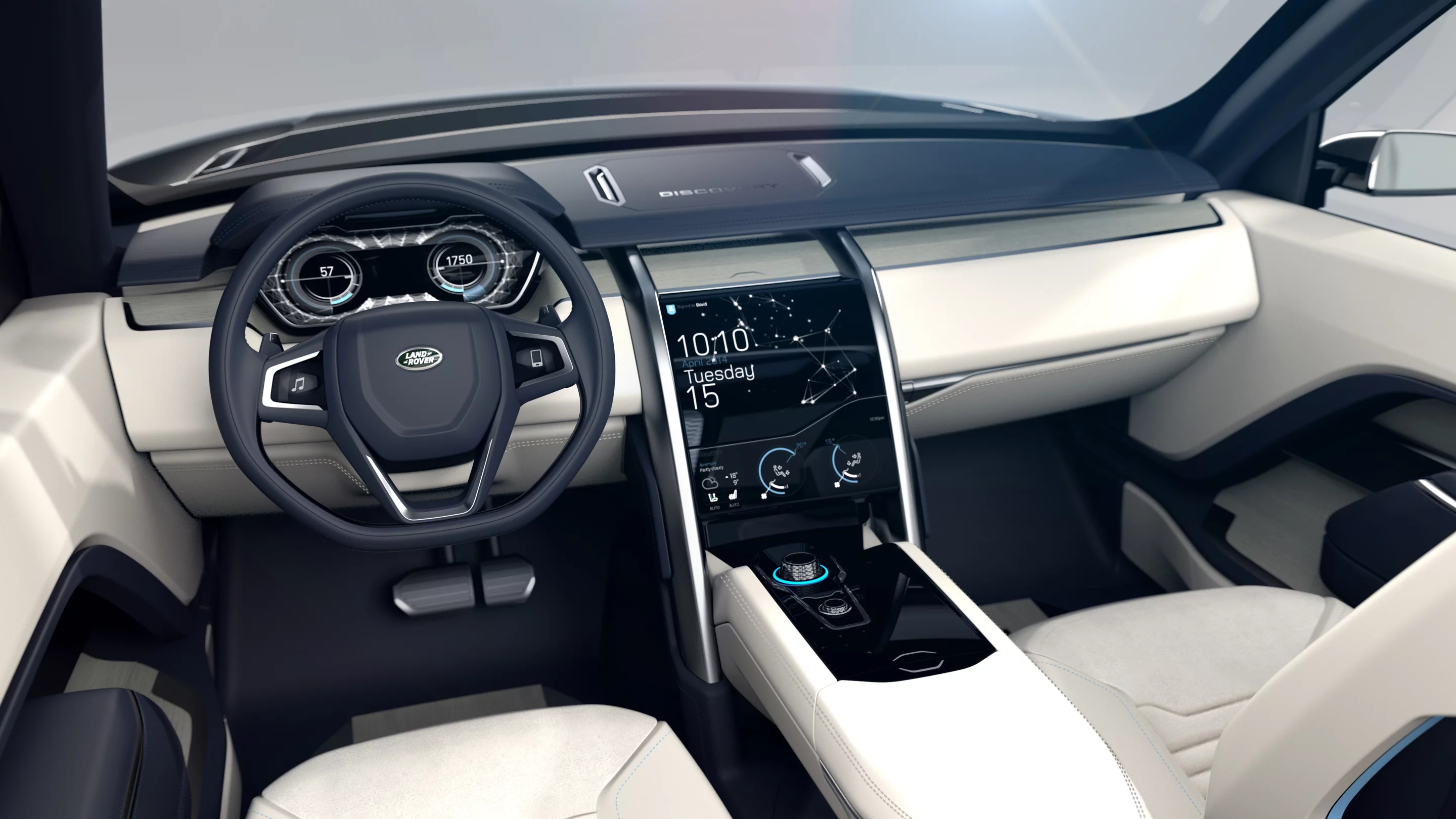 The Land Rover Discovery Vision concept console