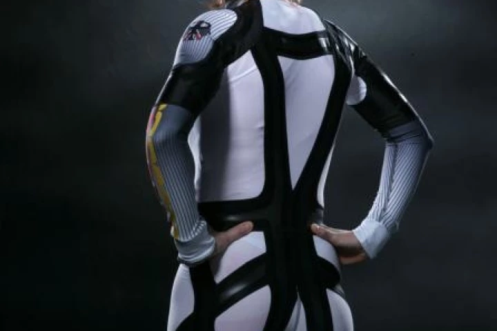Kati Wilhelm models the Clima TechFit cross-country suit