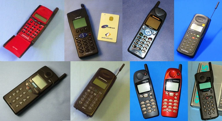 Selection of some of the first 2G cell phones from the 90's (Images: University of Salford)