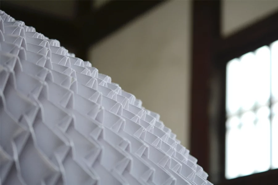 The structure is made up of 4000 pieces of paper