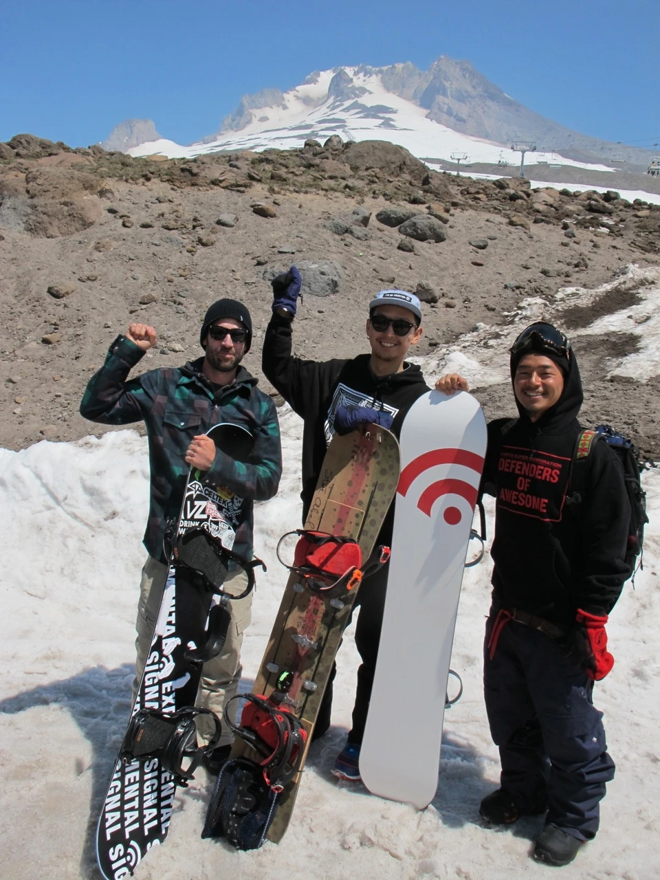 Snowboard testing on Mount Hood