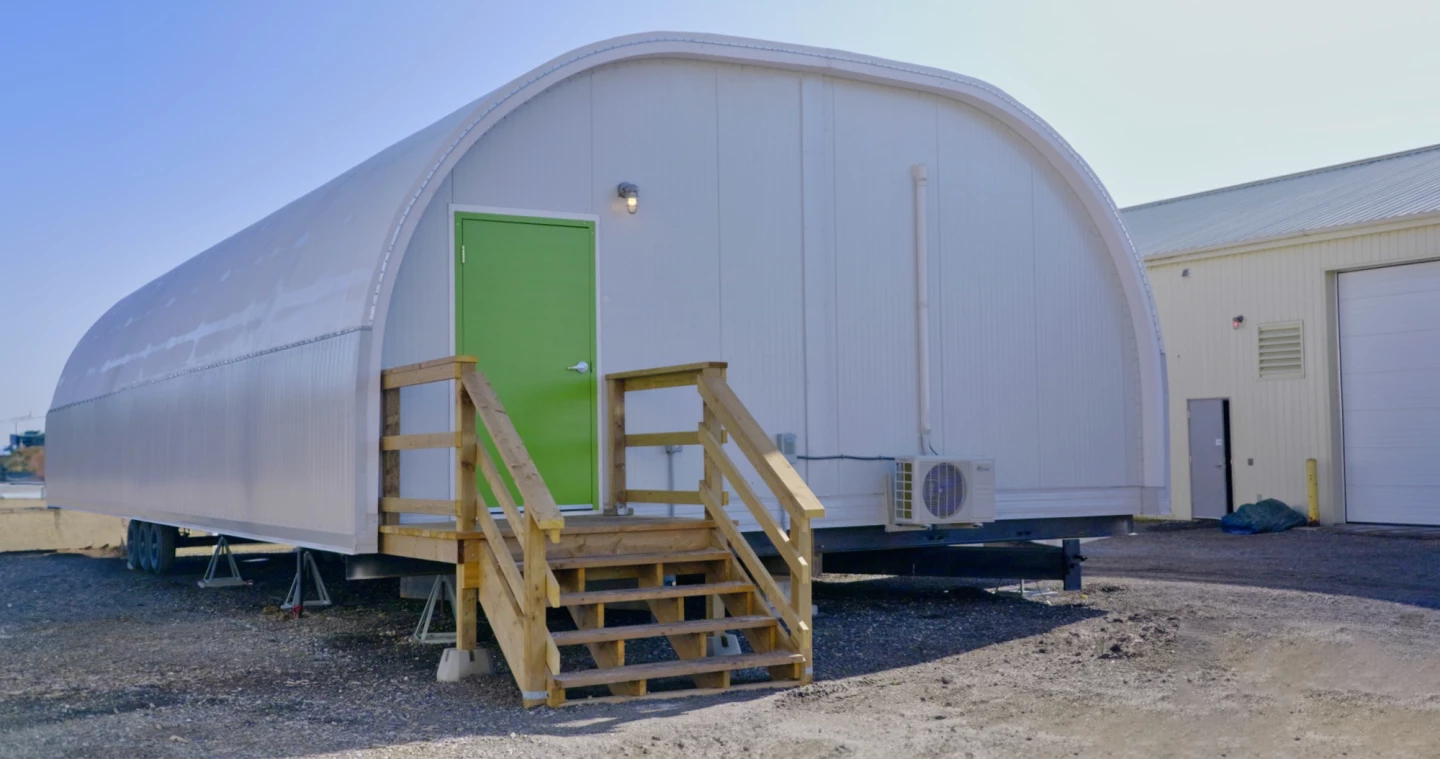 The Agrotunnel unit was supplied by the project's industry partner, Food Security Structures Canada