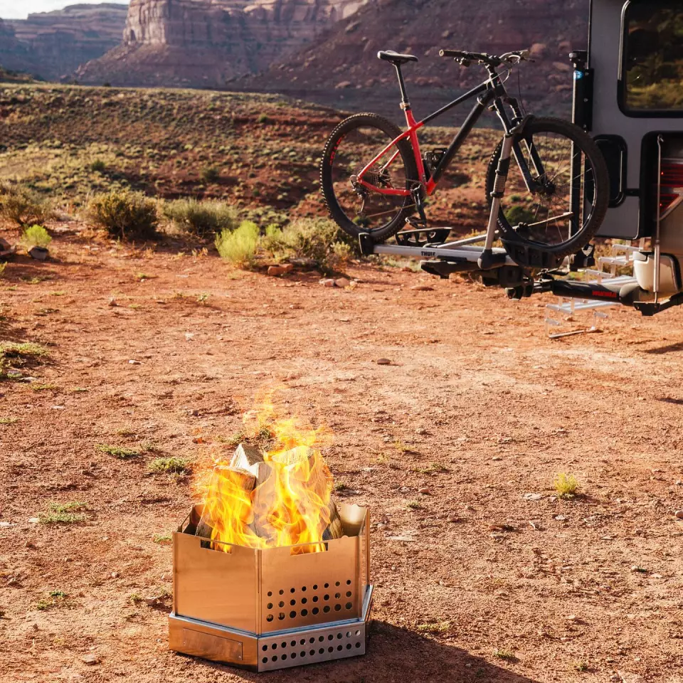 A more portable smokeless fire pit solution for car camping, RVing, ATV camping and more