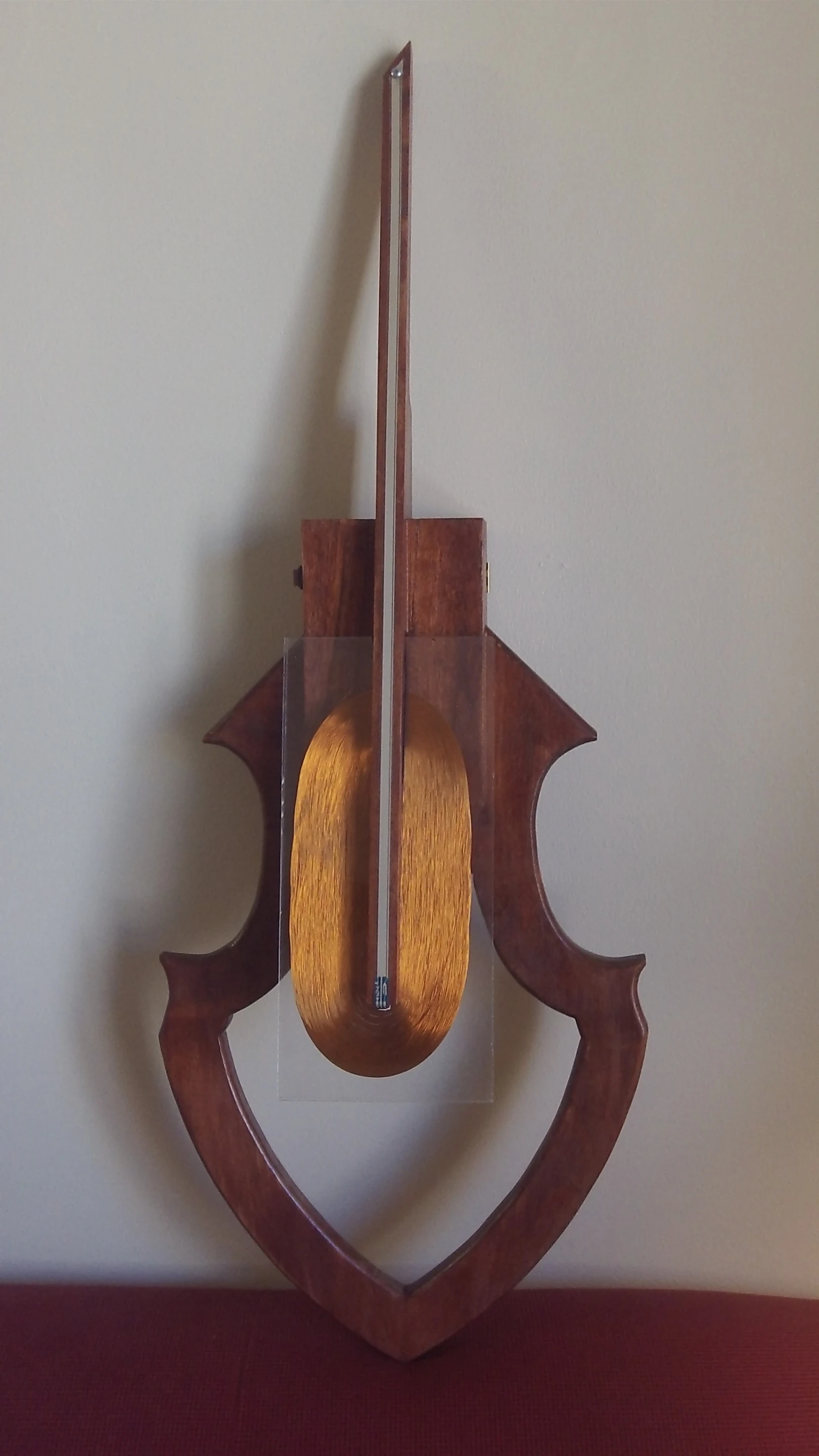 Posing for the camera, the V.6 prototype Magnetic Cello