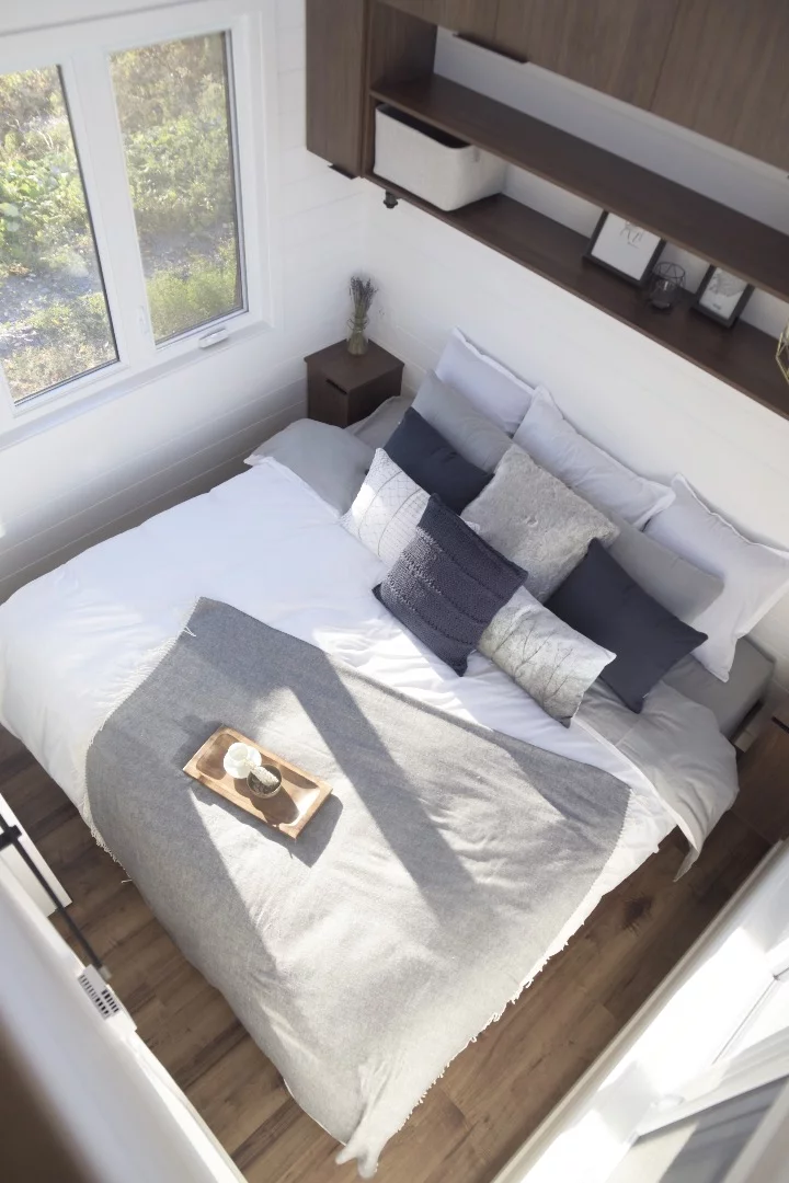 Top-down view of the Magnolia's main bedroom