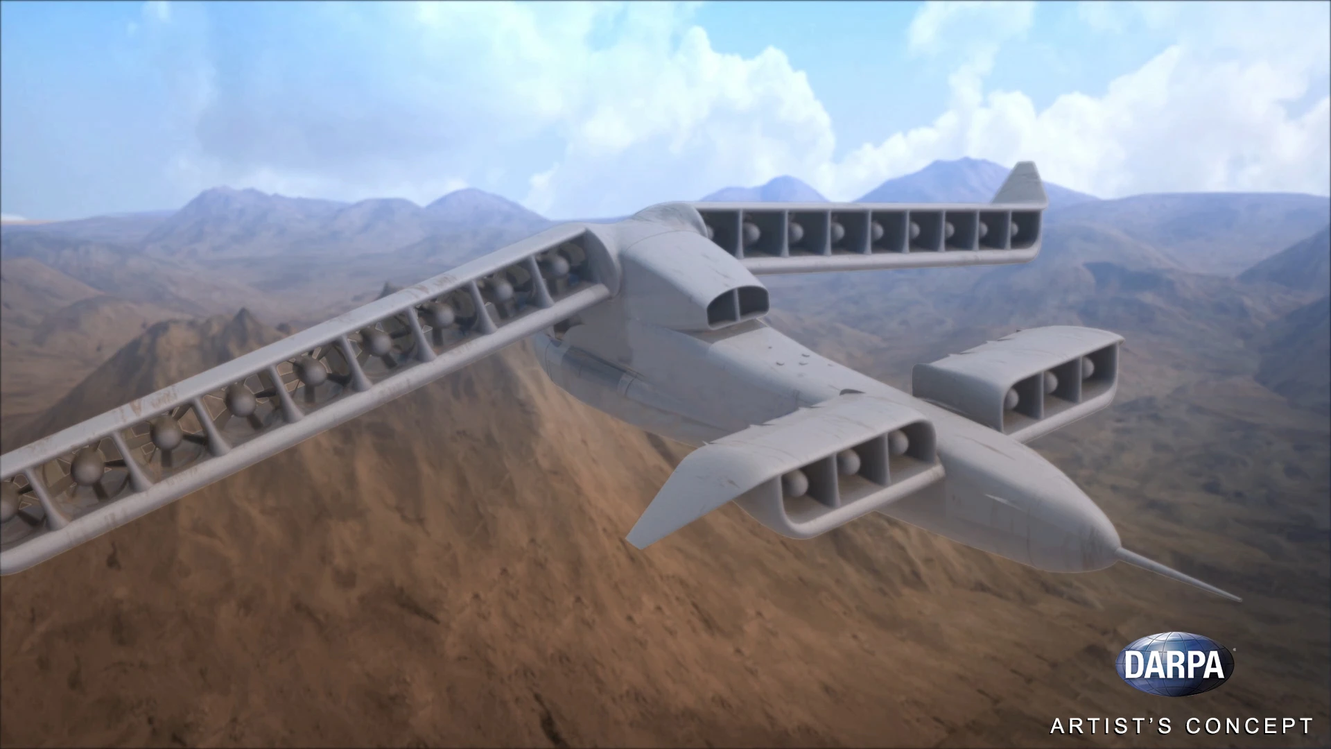 DARPA’s Vertical Takeoff and Landing Experimental Plane (VTOL X-Plane) program seeks to combine fixed-wing and rotary-wing technologies