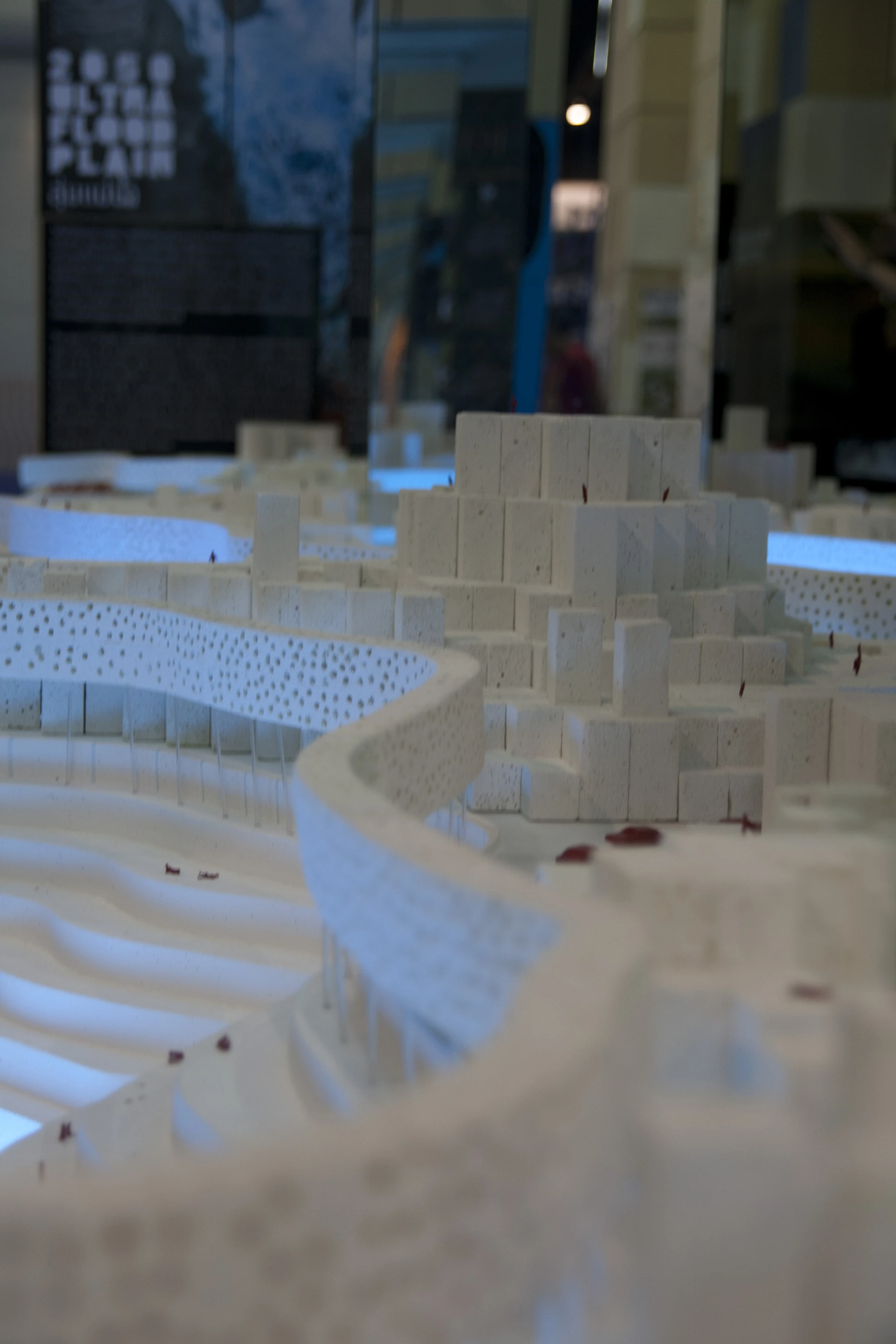 The relative depth of the reservoirs is clear in Shma's physical model of the conceptual Ayutthaya of the future on display at Architect Expo 2012