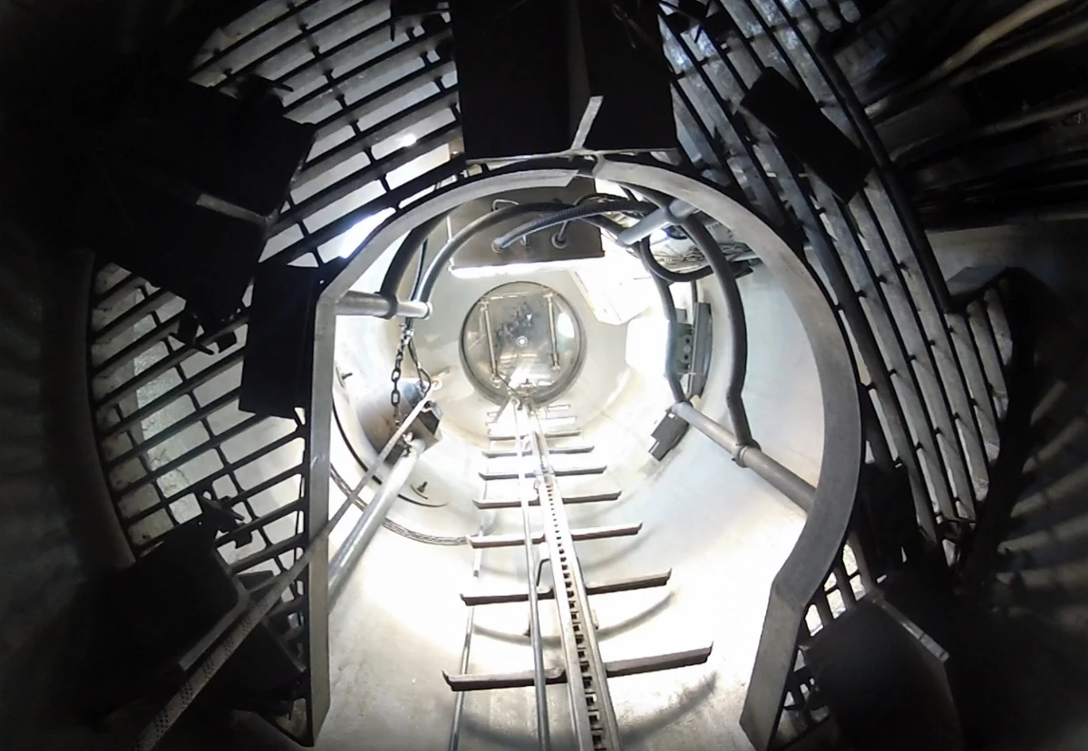 Dubai-based photographer Gerald Donovan climbed to the very top of the tower, even scaling the 200-meter ladder inside the spire