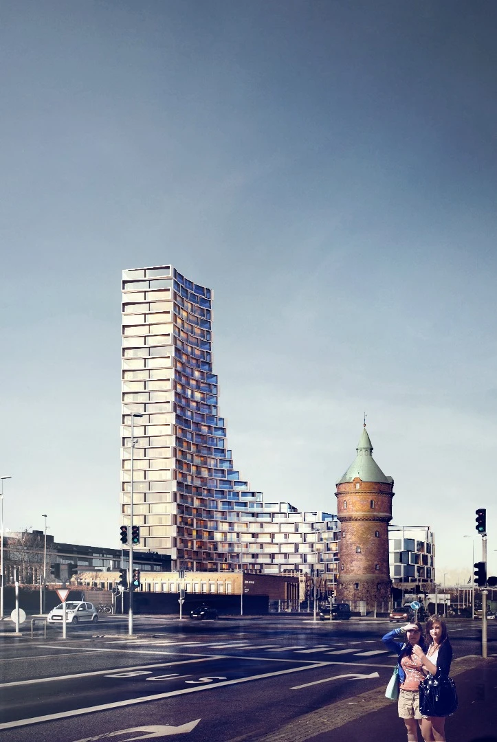 An accelerating upwards curve will allow La Tour to minimize the extent to which it obscures the water tower