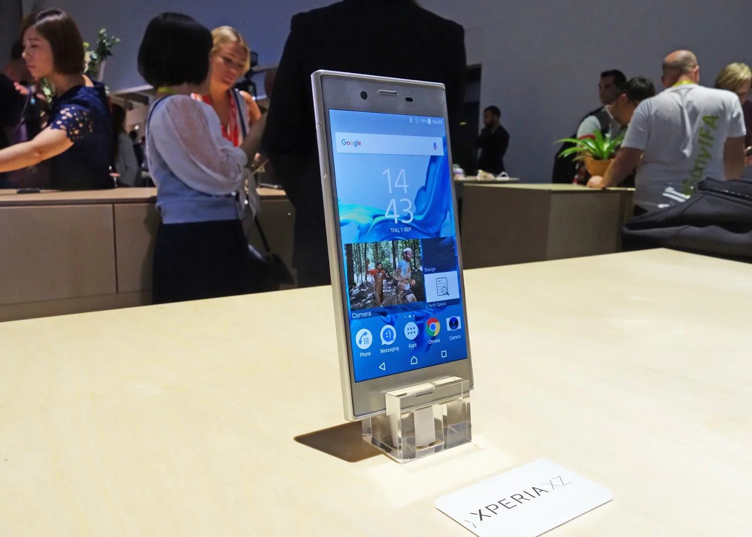 The screen stays at 1080p but it's as clear and colorful as any Sony handset (Xperia XZ shown)