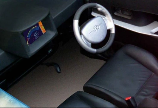 The REVA-NXG interior showing the wireless tablet.