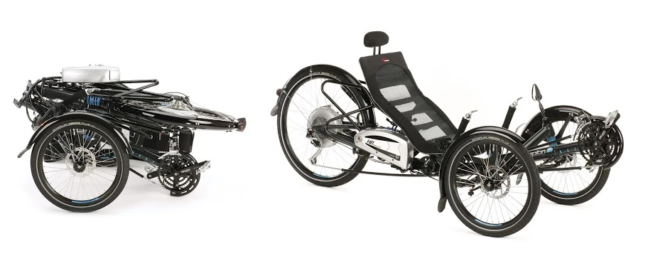 The bike folds up, making for more versatile travel