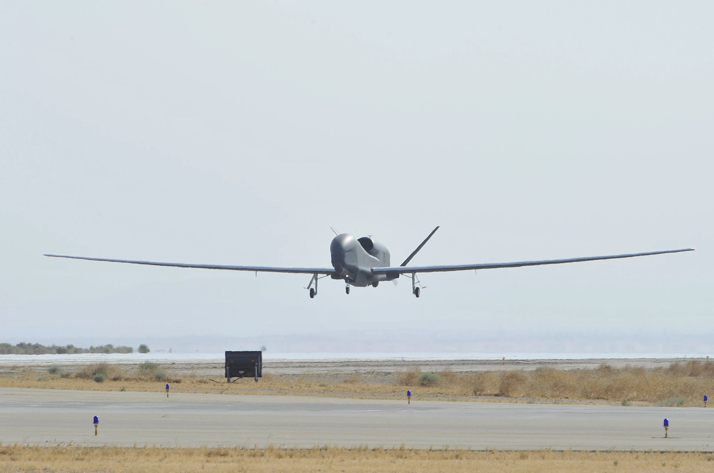 Block 40 Global Hawk completed its first full system flight with the MP-RTIP sensor at Edwards Air Force Base (Photo: Northrop Grumman)