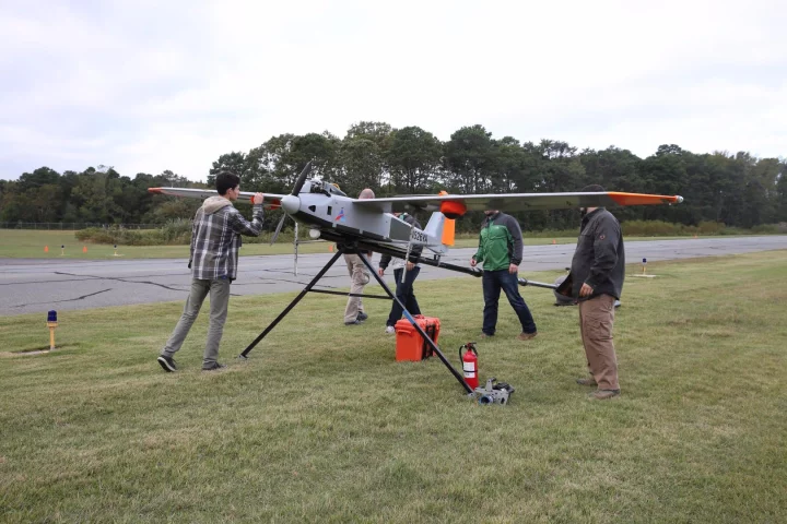 Verizon's recent trials involved an unmanned aircraft with a 17-foot (5.2 m) wingspan