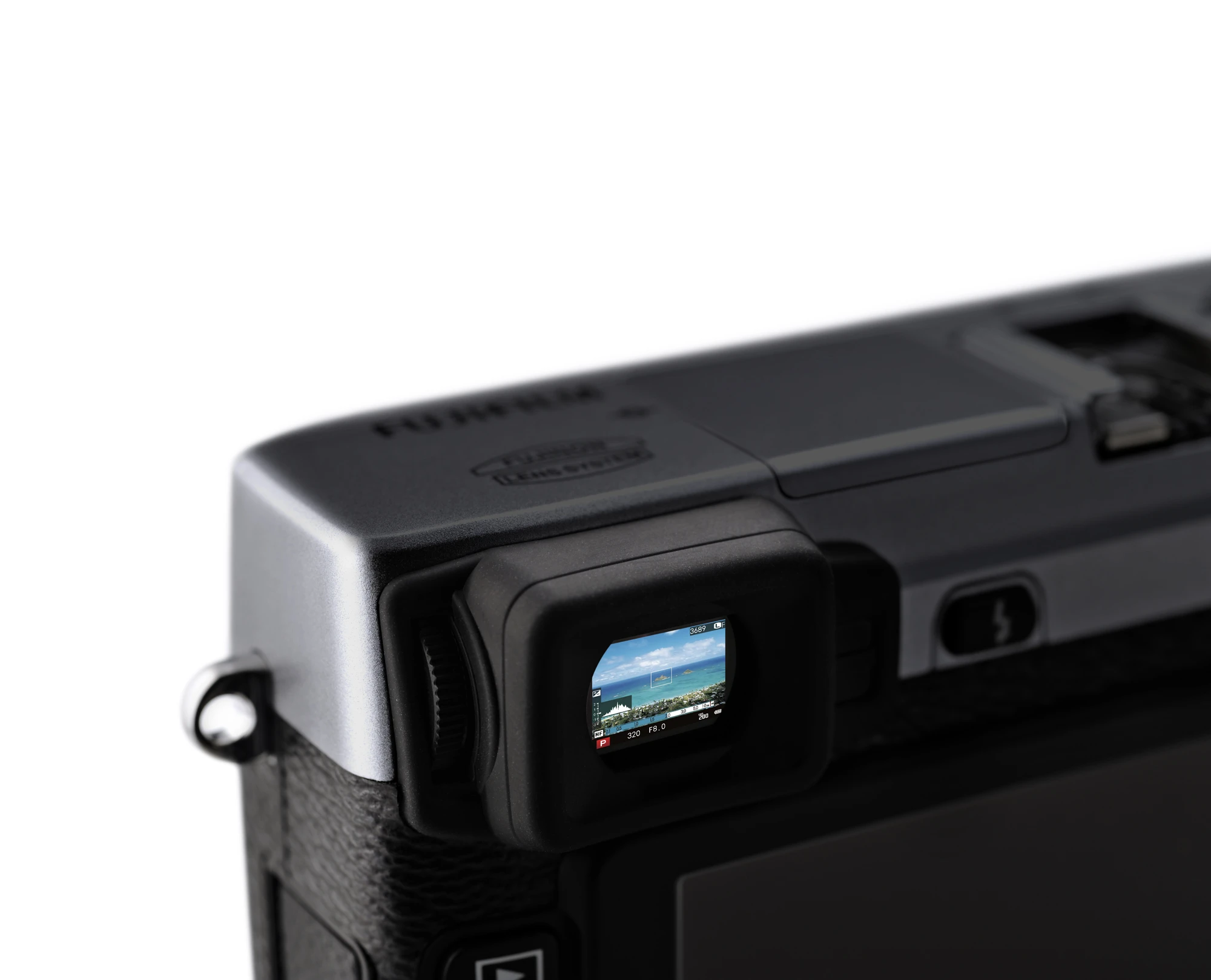 The Fujifilm X-E1 features an OLED electronic viewfinder with 2.36 million dots and a high contrast ratio of 1:5000