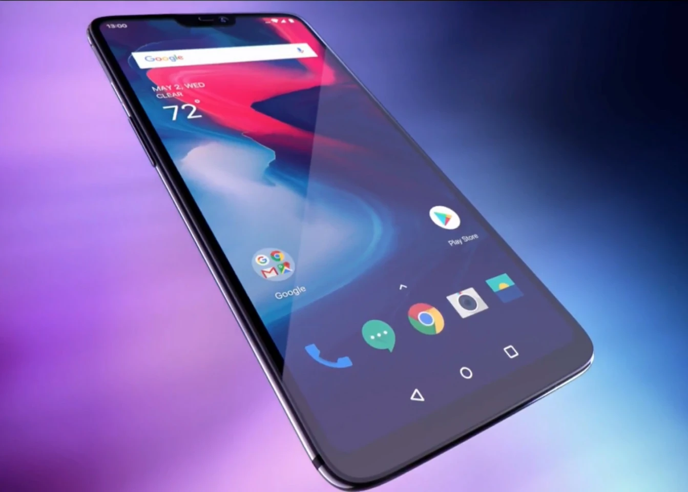 The front screen measures 6.28 inches corner to corner, with a 19:9 aspect ratio