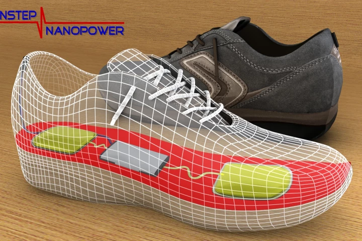A new in-shoe device is designed to harvest the energy that is created by walking, and store it for use in mobile electronic devices