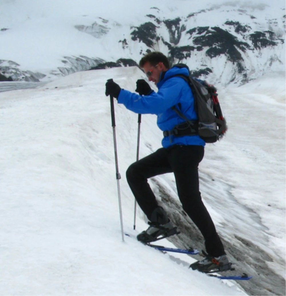 Hive snowshoes operate like other snowshoes on the climb up