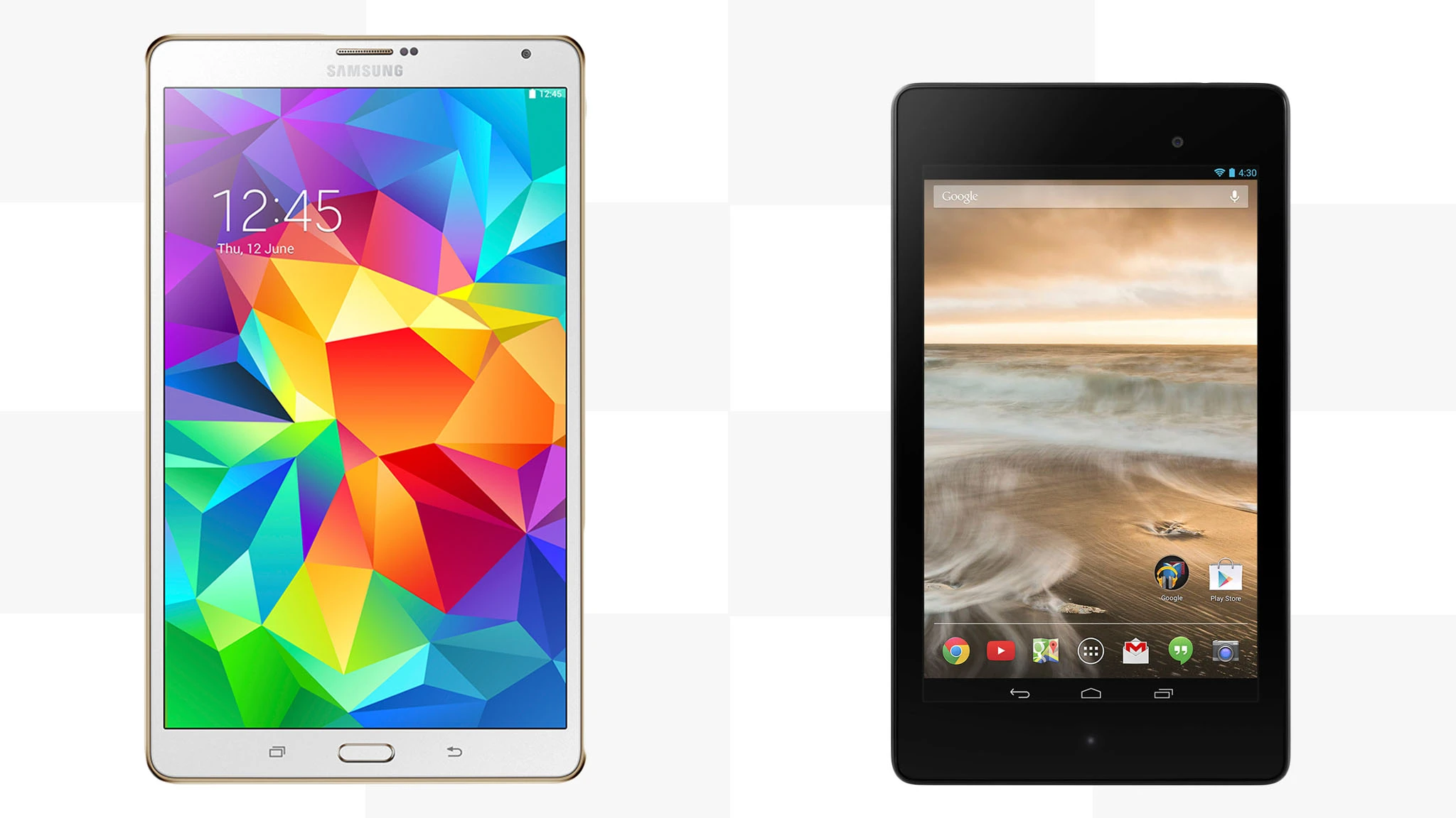 Gizmag compares the features and specs of the Samsung Galaxy Tab S 8.4 and Google/Asus Nexus 7 (2013)