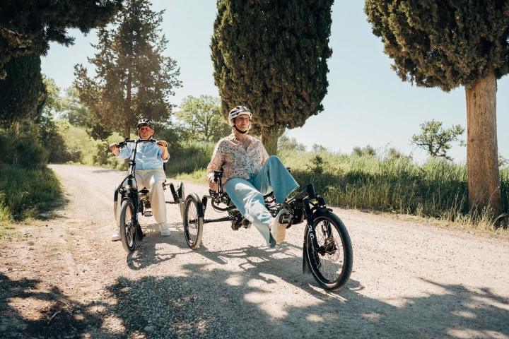 Previously only available as a custom option, a Bosch Performance Line CX mid-drive motor now powers the Kettwiesel One Plus recumbent e-trike