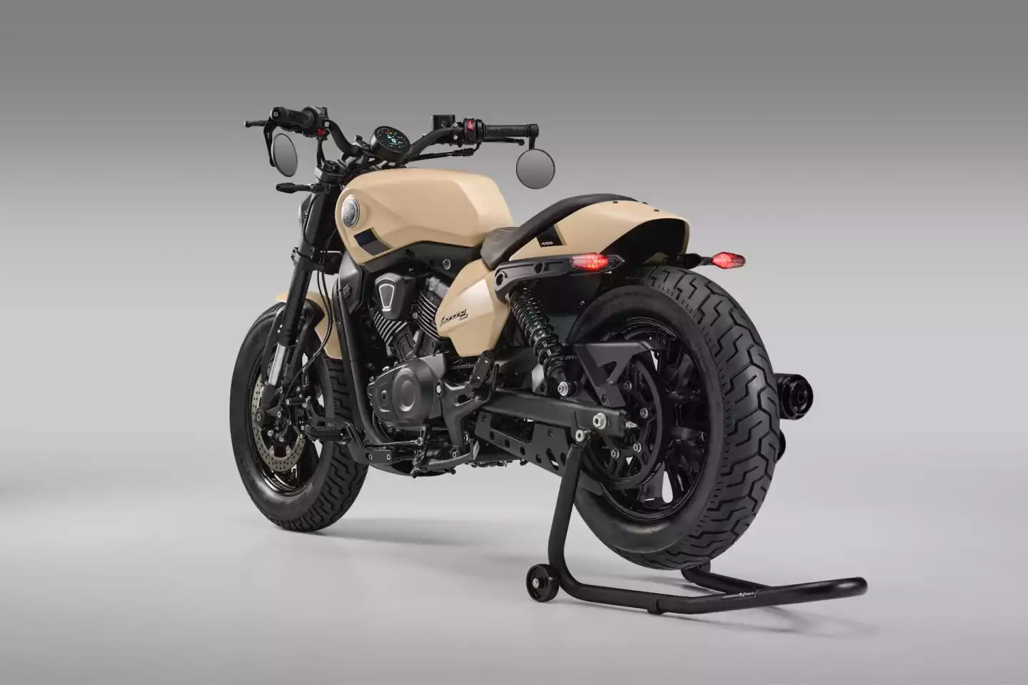 The Leoncino sports beefy CST tires on 16-inch cast-aluminum wheels