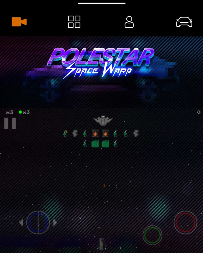 Polestar will ship this Space Warp game that you can play on your car's touch screen