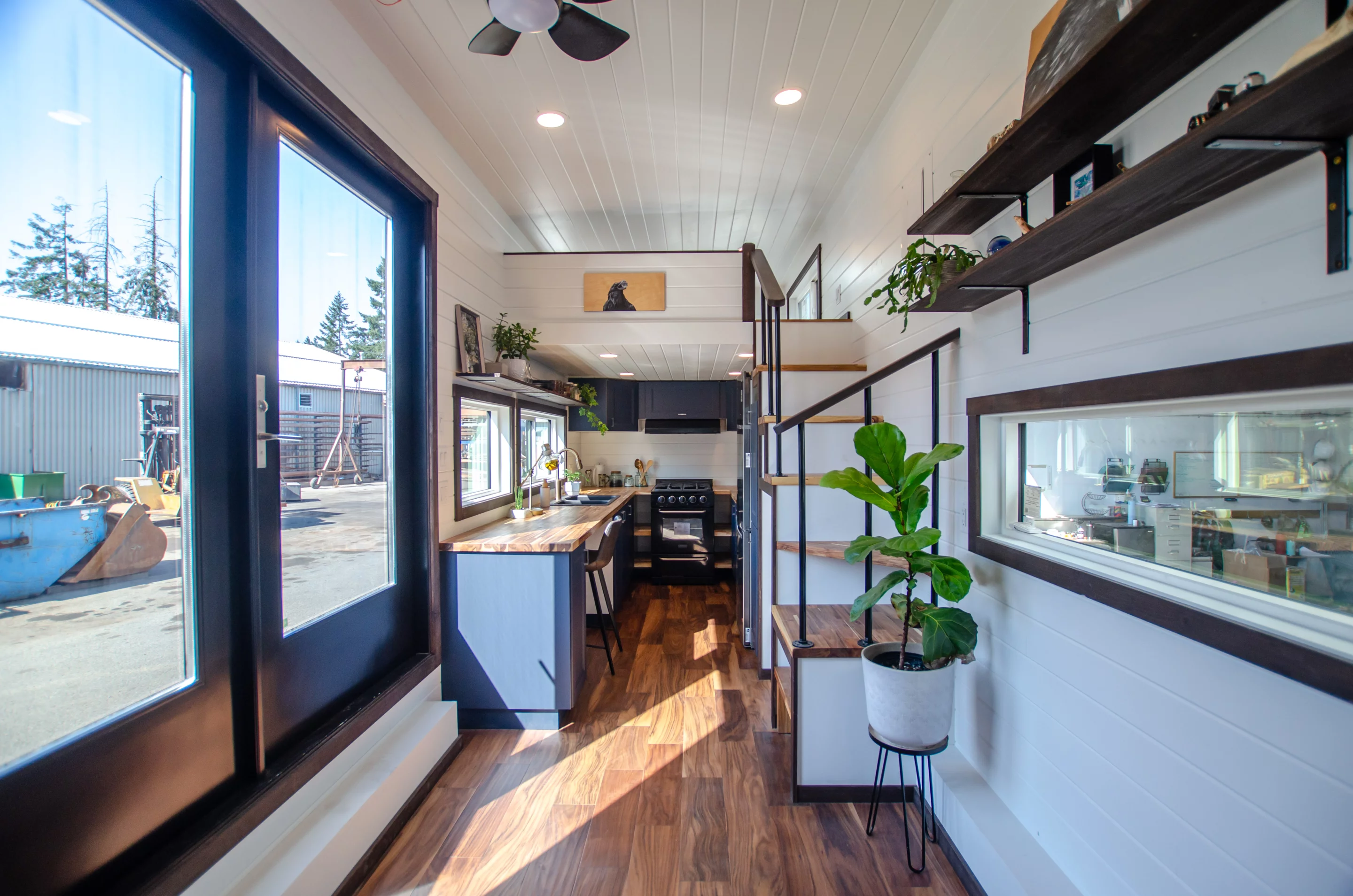 The Raven is accessed by large double glass doors