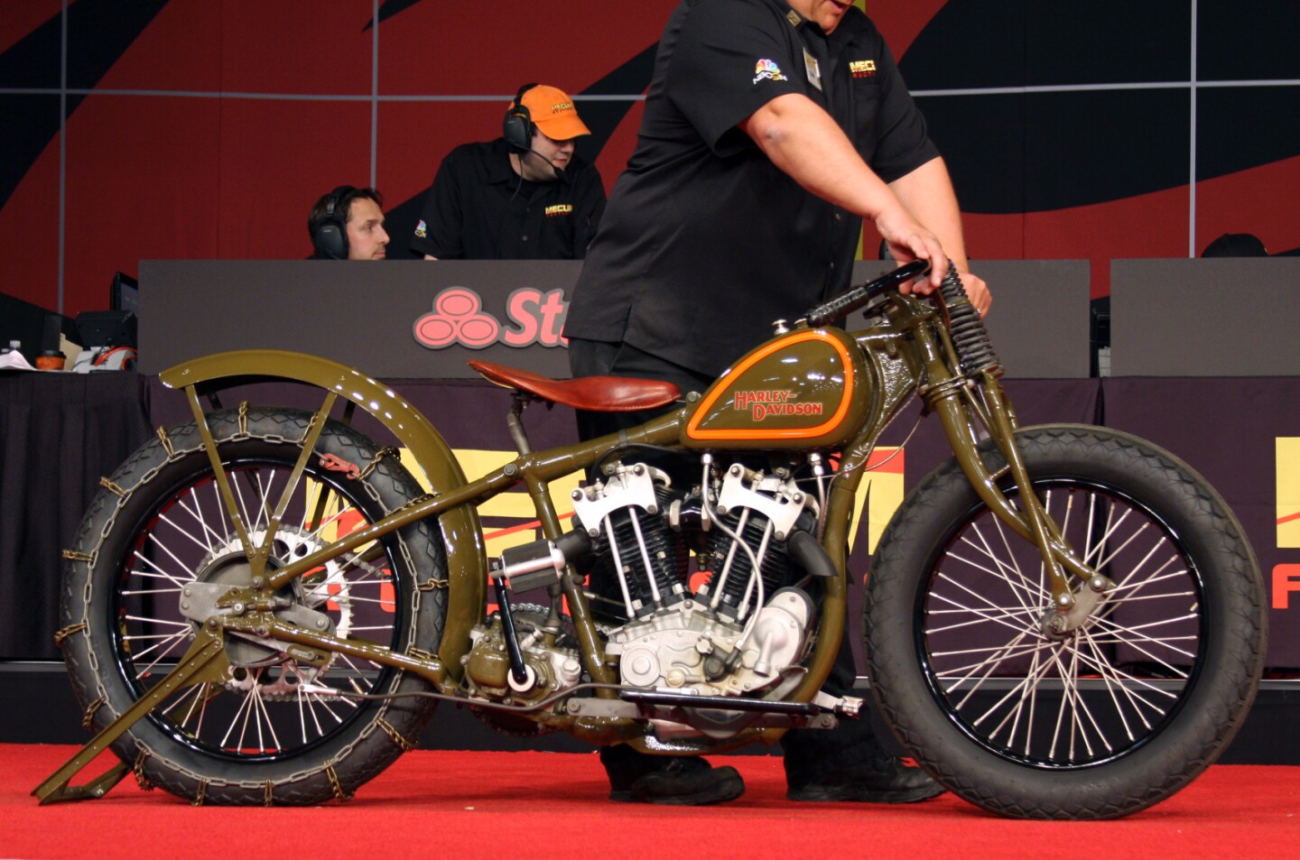One of Harley-Davidson's most successful and important racing machines, the "DAH" hillclimber is among the very few pre-Knucklehead OHV models produced, winning three national hillclimb titles. Only 25 of these specialised racers were produced between 1929-33, and this machine has a documented competition history ridden by Windy Lindstrom, and it was also used by sculptor Jeff Decker as a model for his famous statue "The Hillclimber," which sits outside the Harley-Davidson museum. The 1930 Harley-Davidson Factory Hillclimber sold for $181,500