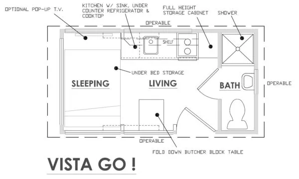 Floorplan for the Vista Go