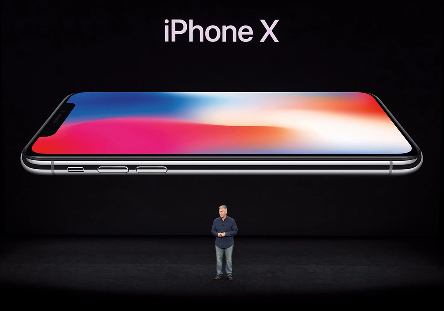 The iPhone X is revealed in Steve Jobs Theater at Apple Park