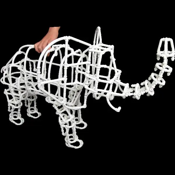 An elephant created with Crossbeams