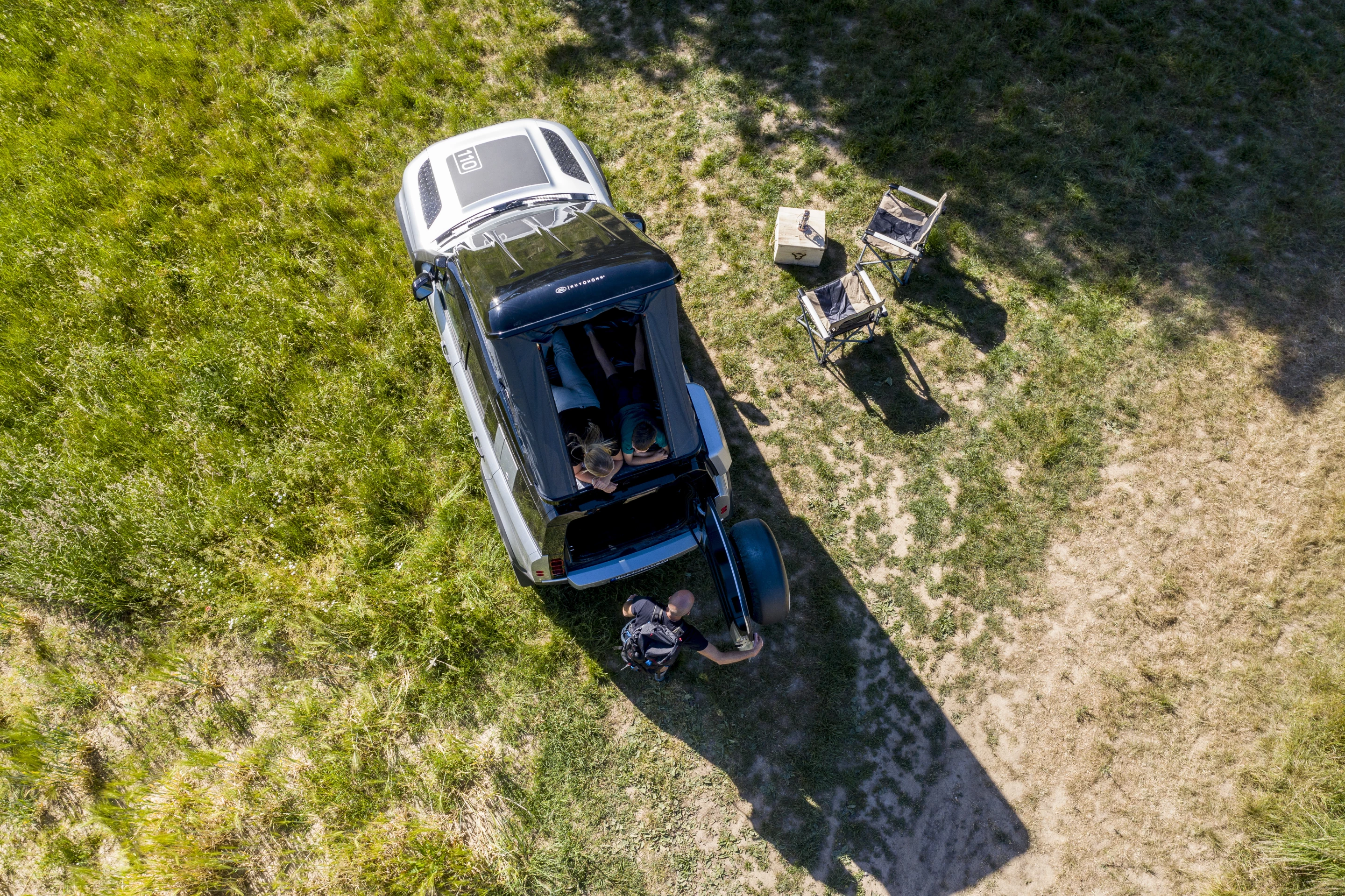 The Autohome/Land Rover tent sleeps two