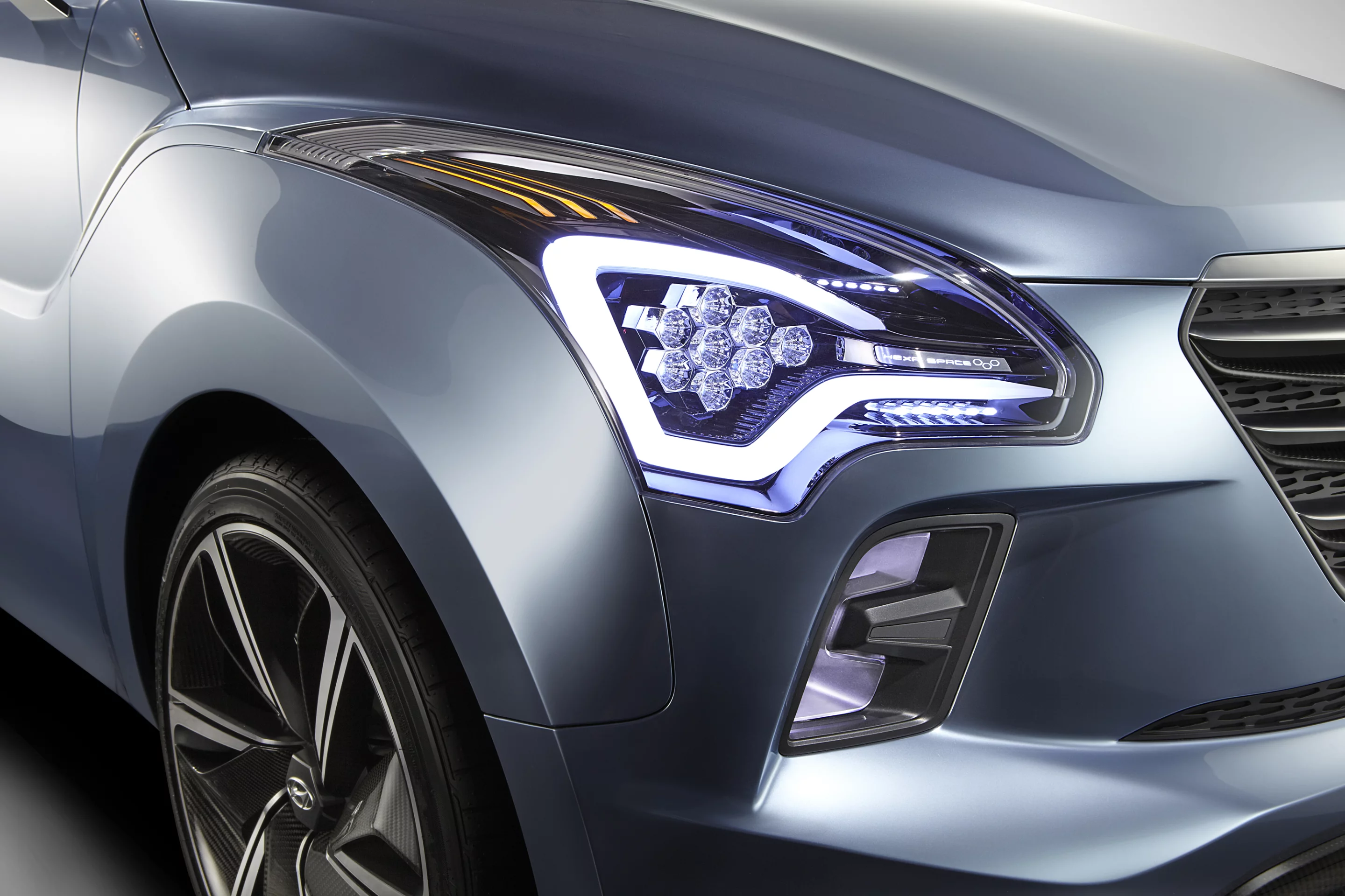 Hexagons even feature on the Hexa SPace's LED headlights