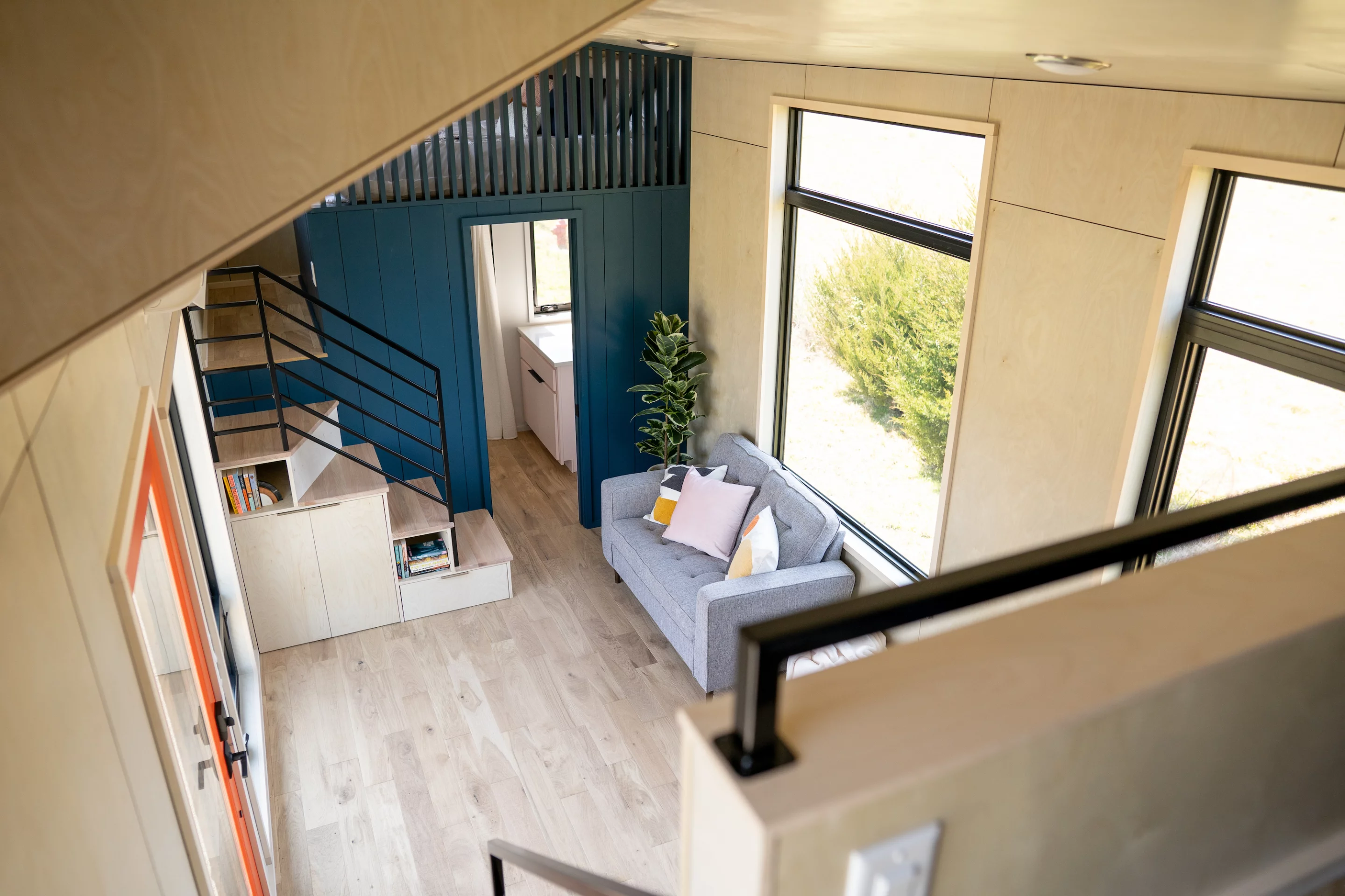 The Ocoee's bedrooms are reached by storage-integrated staircases
