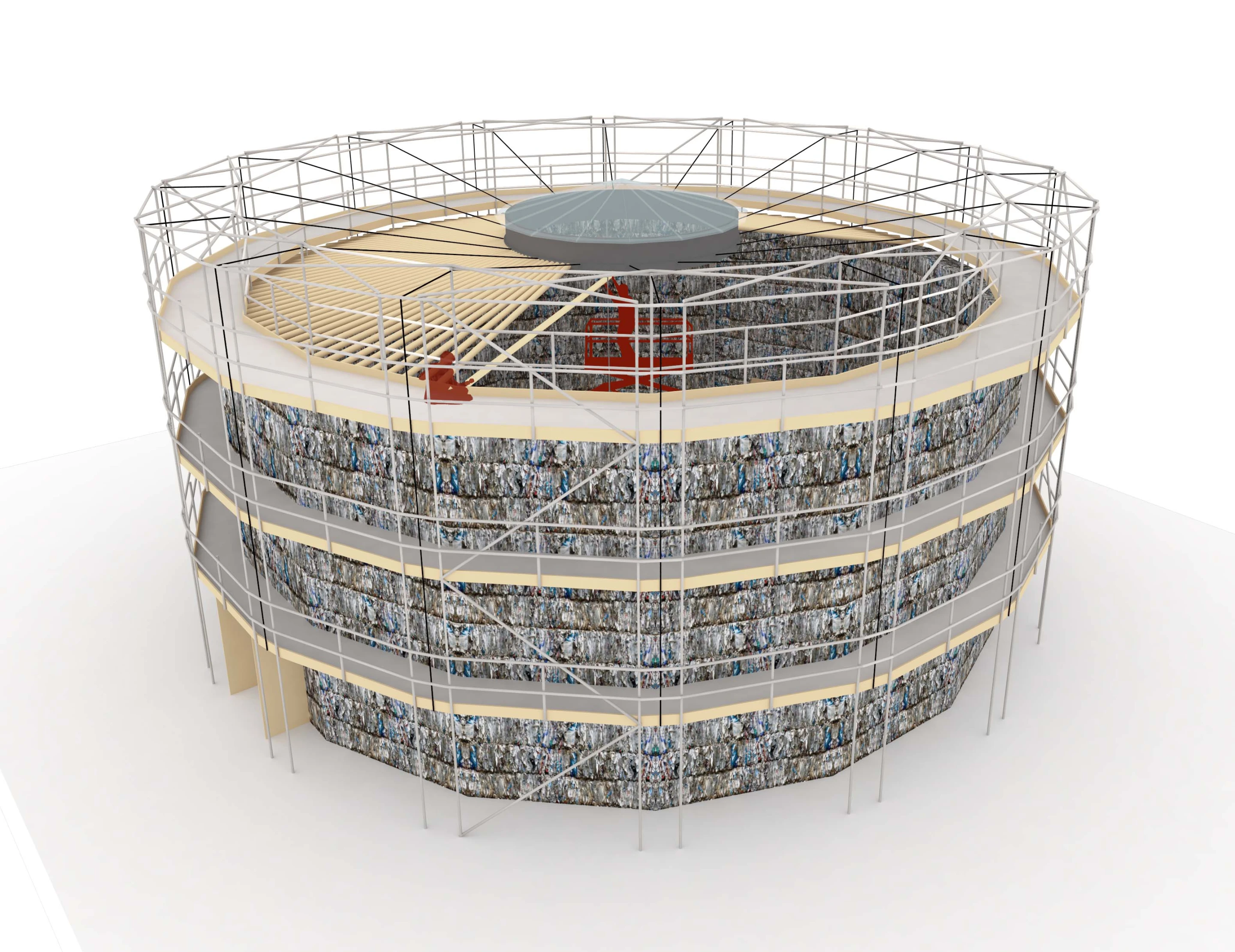 The roof is made from a double-membrane of circus tent material (Image: Studio Andrew Todd)
