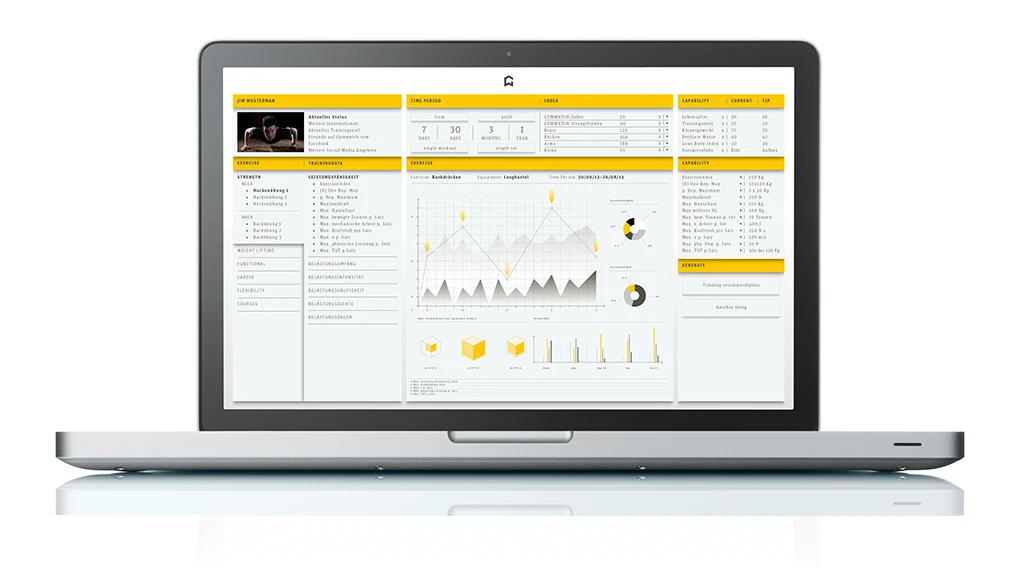 The app also synchronizes with the Gymwatch web platform, allowing users to monitor their fitness over the long term and devise training schedules accordingly